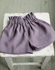 Mauve Linen Shorts