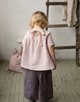 Baby Pink Short Sleeve Linen Tunic