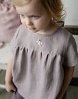 Lavender Short Sleeve Linen Tunic