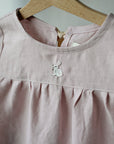 Baby Pink Short Sleeve Linen Tunic
