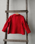 Red Polka Dot Festive Peter Pan Linen Collar Linen Jacket