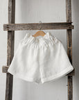 White Linen Shorts