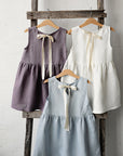 Baby Blue Smock Linen Dress