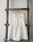 White Smock Linen Dress