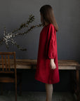 Cherry Short Kimono Linen Dress