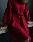 Cherry Short Kimono Linen Dress