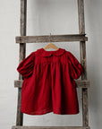 Cherry Short Sleeve Linen Tunic Dress