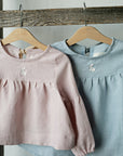 Baby Blue Short Sleeve Linen Tunic