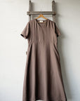 Cacao Short Sleeve Daiva Linen Dress