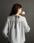 Baby Blue Victorian Linen Tunic
