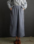 Dusty Blue Linen Culottes