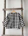 Check Festive Long Sleeve Classic Linen Shirt