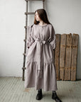 Lavender Paris Linen Dress