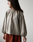 Natural Polka Dot Festive Tokyo Linen Blouse
