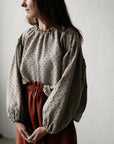 Natural Polka Dot Festive Tokyo Linen Blouse