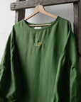 Apple Green Kimono Linen Dress