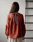 Rust Victorian Linen Tunic