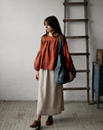 Rust Victorian Linen Tunic