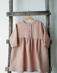 Dusty Rose Anemone Linen Dress