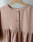 Dusty Rose Anemone Linen Dress