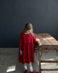 Cherry Anemone Linen Dress