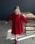 Cherry Anemone Linen Dress