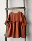 Rust Anemone Linen Dress