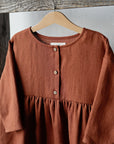 Rust Anemone Linen Dress