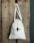 Black Cat Pouch Linen Bag