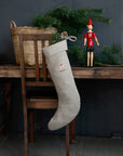 Natural Exclusive Linen Christmas Stocking