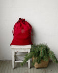 Snowflake Pouch Linen Bag