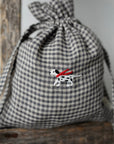 Dalmatian with Linen Scarf Pouch Linen Bag