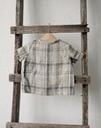 Cottage Festive Short Sleeve Button Linen Shirt