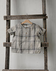 Cottage Festive Short Sleeve Button Linen Shirt