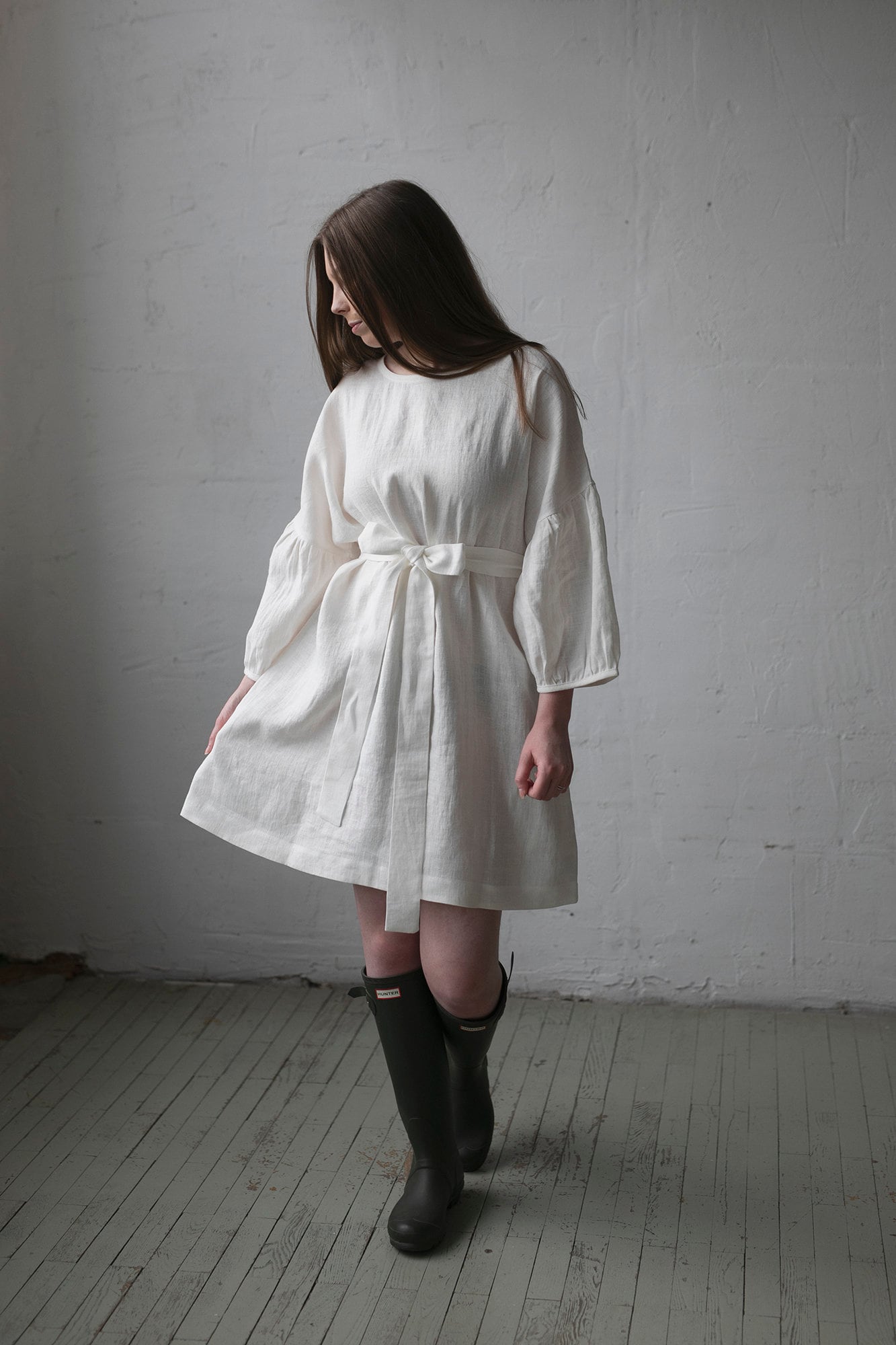 White Short Kimono Linen Dress allthebeautifullinen White Short Kimono Linen Dress allthebeautifullinen
