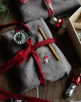 Set of 2 Dusty Cacao Linen Napkin Gift Wrap