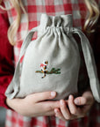 Calico Cat Pouch Linen Bag