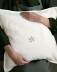 White Christmas Linen Pillowcase