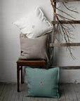 Mint Christmas Linen Pillowcase