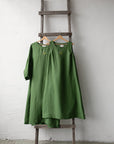 Apple Green Kimono Linen Dress