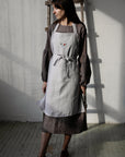 Fog Grey Traditional Linen Apron