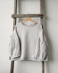 Fog Grey Romantic Linen Tunic