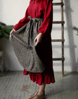 Black Gingham Apple Linen Apron