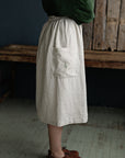 Natural Christmas Linen Apron Skirt