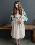 Natural Christmas Linen Apron Skirt