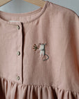 Dusty Rose Anemone Linen Dress