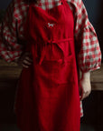 Strawberry Traditional Linen Apron