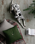 Forest Green Christmas Linen Pillowcase