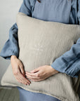 Natural Christmas Linen Pillowcase