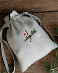 Calico Cat Pouch Linen Bag